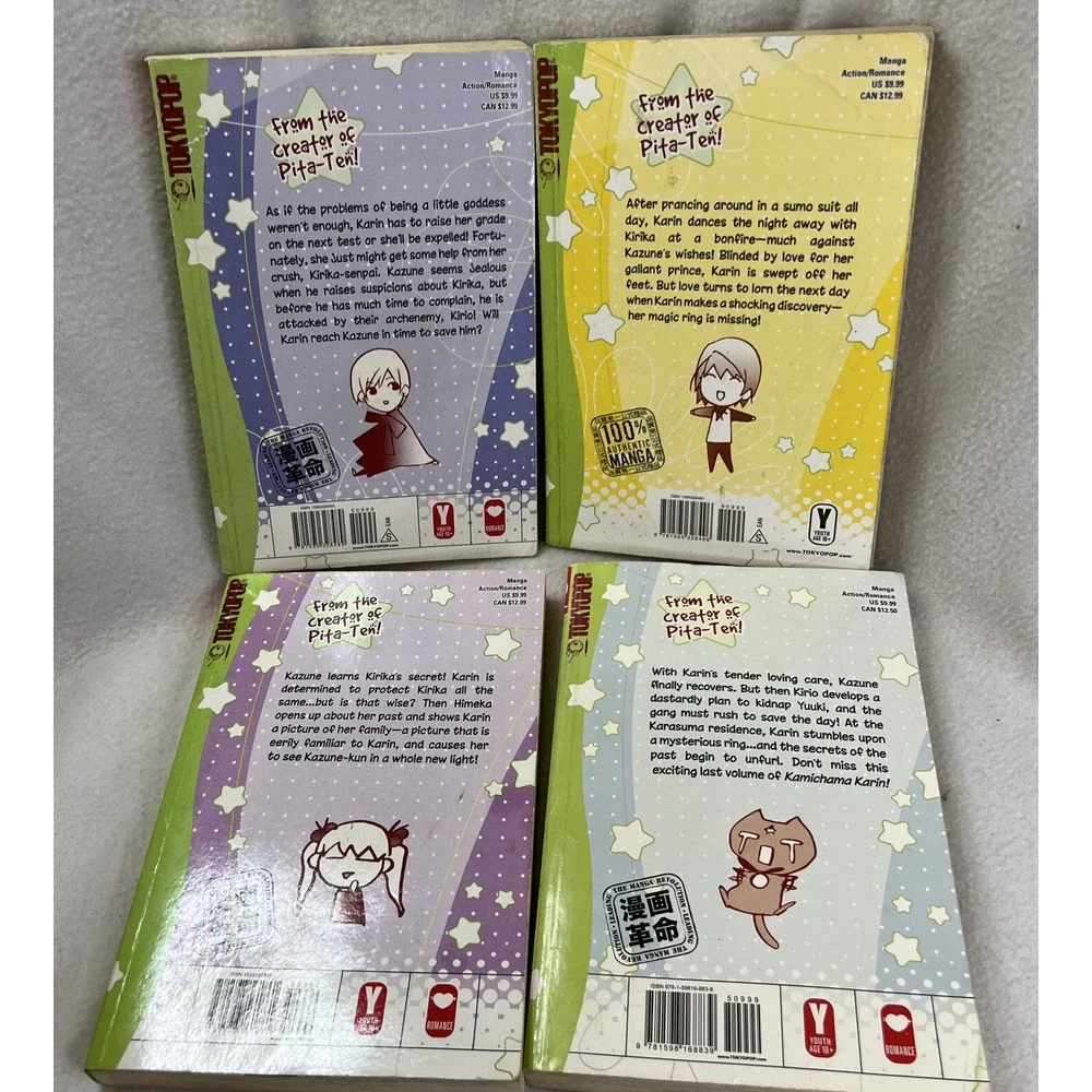 Kamichama Karin TokyoPop Books English Manga Lot Volumes‎ 2, 3, 5, & 7